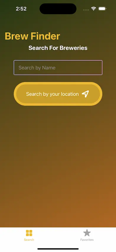 app main screen